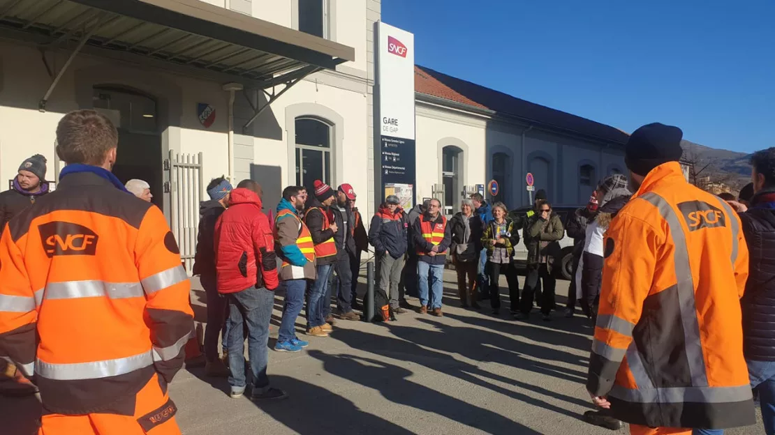 Hautes-Alpes : les cheminots toujours mobilisés contre la réforme des retraites à Gap