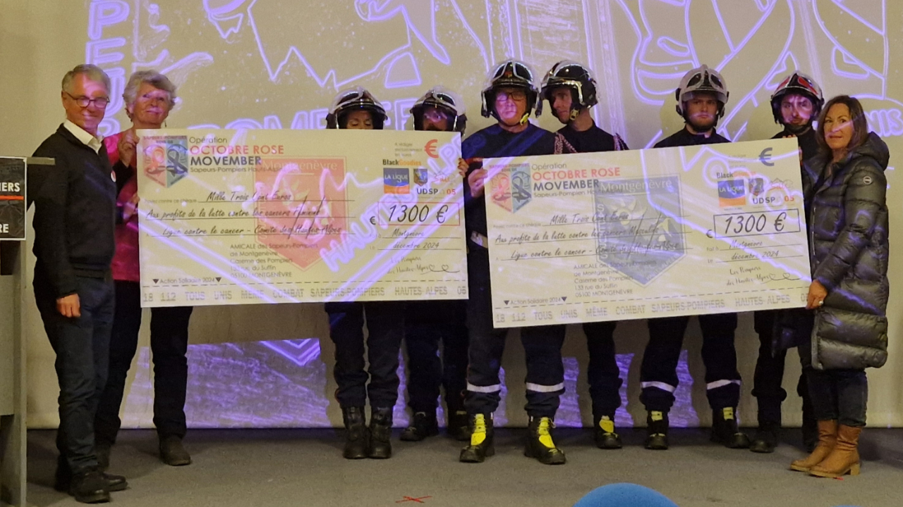 2.600 &euro; remis par les pompiers de Montgen&egrave;vre &agrave; la Ligue contre le cancer