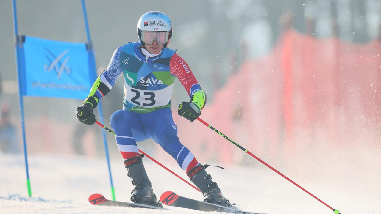 Arthur Bauchet champion du monde en slalom g&eacute;ant de paraski