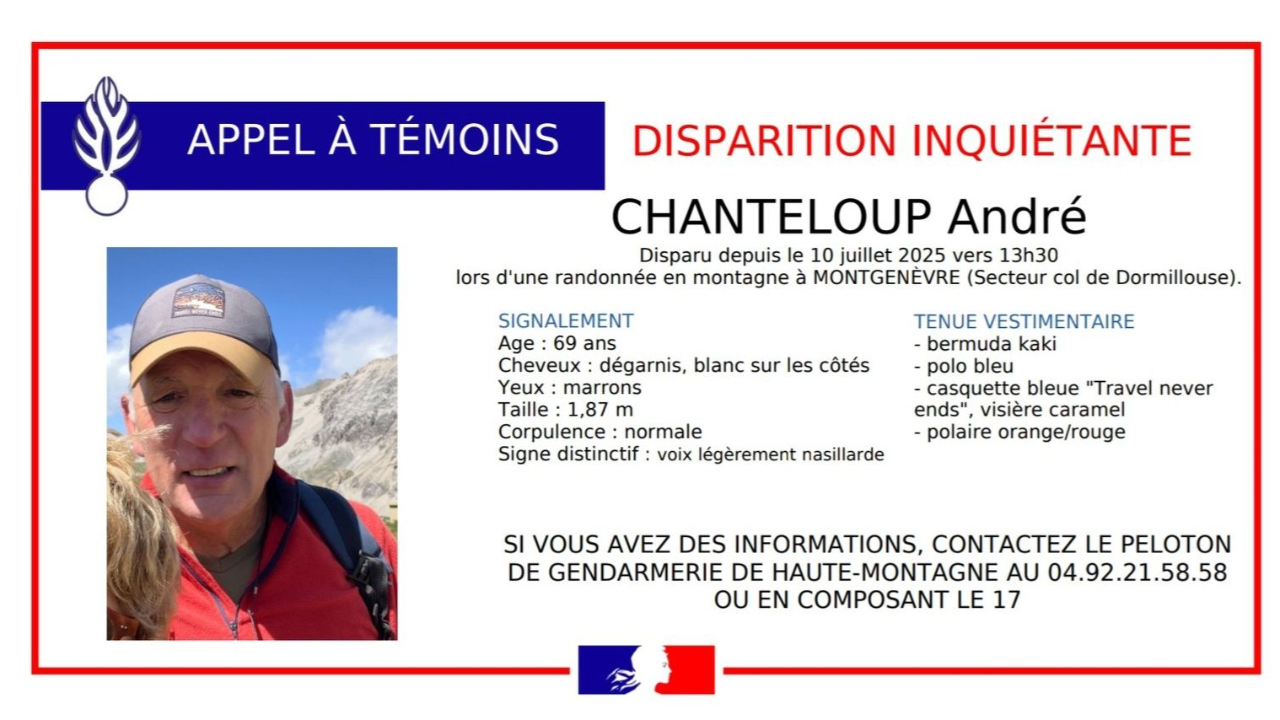 Disparition inqui&eacute;tante d&rsquo;un randonneur &agrave; Montgen&egrave;vre