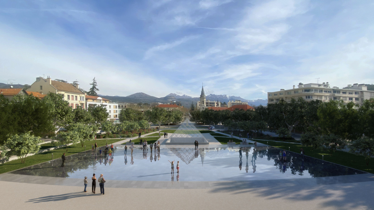 Hautes-Alpes : un miroir d’eau d’ici fin 2024 sur l’esplanade Desmichels à Gap Hautes-Alpes : un miroir d’eau d’ici fin 2024 sur l’esplanade Desmichels à Gap