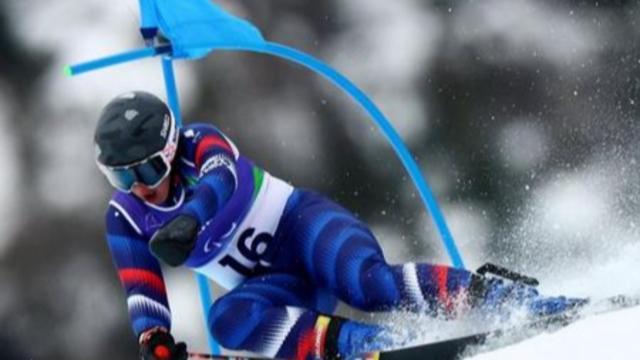 Le bronze pour la Queyrassine Aur&eacute;lie Richard lors du slalom g&eacute;ant