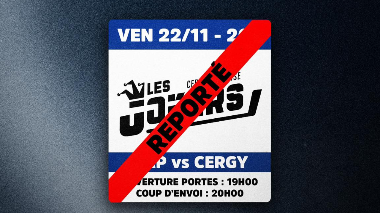 Le match des Rapaces de Gap ce soir face à Cergy Pontoise reporté Le match des Rapaces de Gap ce soir face à Cergy Pontoise reporté