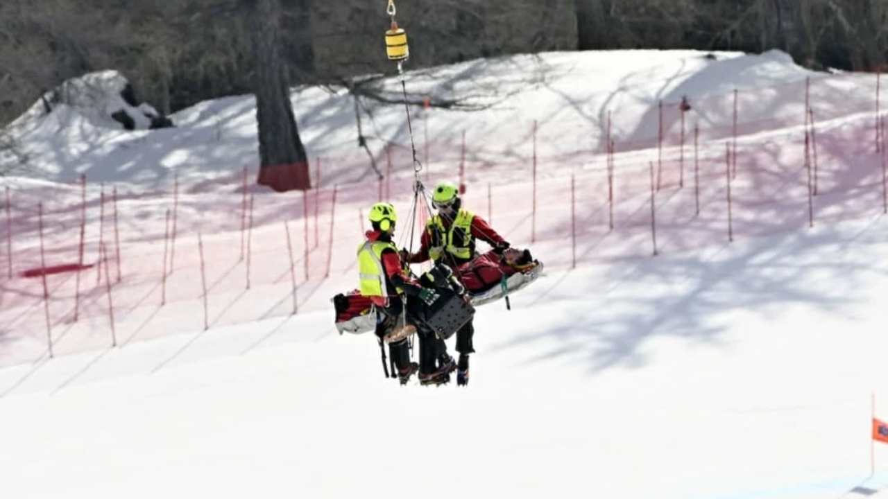 Le skieur Nils Alphand h&eacute;liport&eacute; ce vendredi apr&egrave;s une chute