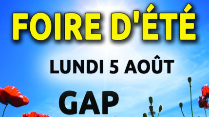 Hautes-Alpes : la Foire d’été de Gap commence ce lundi 5 août ! Hautes-Alpes : la Foire d’été de Gap commence ce lundi 5 août !