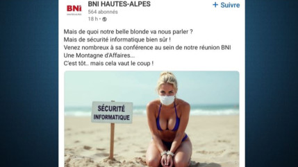 Image sexiste : BNI Hautes-Alpes publie un post et choque sur les r&eacute;seaux sociaux