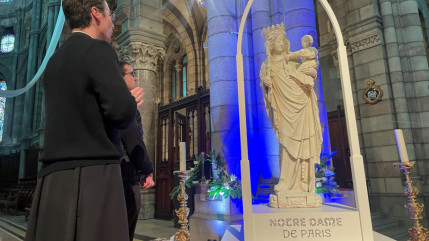 La statue de la Vierge au Pilier, de Notre-Dame de Paris à Gap La statue de la Vierge au Pilier, de Notre-Dame de Paris à Gap