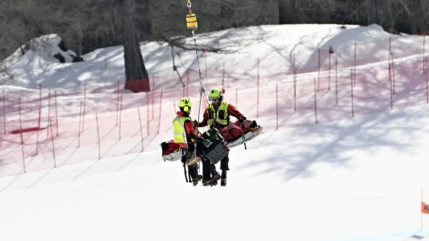 Le skieur Nils Alphand h&eacute;liport&eacute; ce vendredi apr&egrave;s une chute