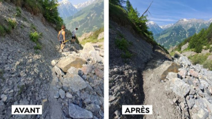 Les sentiers du Pays des &Eacute;crins entretenus et balis&eacute;s