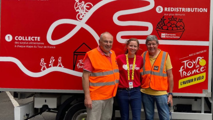 Tour de France, les surplus alimentaires revers&eacute;s &agrave; la banque alimentaire des Alpes du Sud