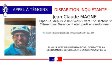 Un appel &agrave; t&eacute;moins lanc&eacute; par la gendarmerie des Hautes-Alpes