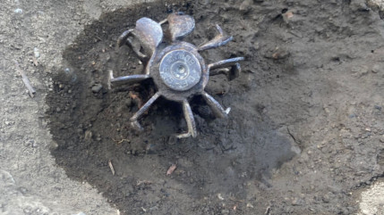 Un obus d&eacute;couvert &agrave; proximit&eacute; du fort des Trois T&ecirc;tes de Brian&ccedil;on